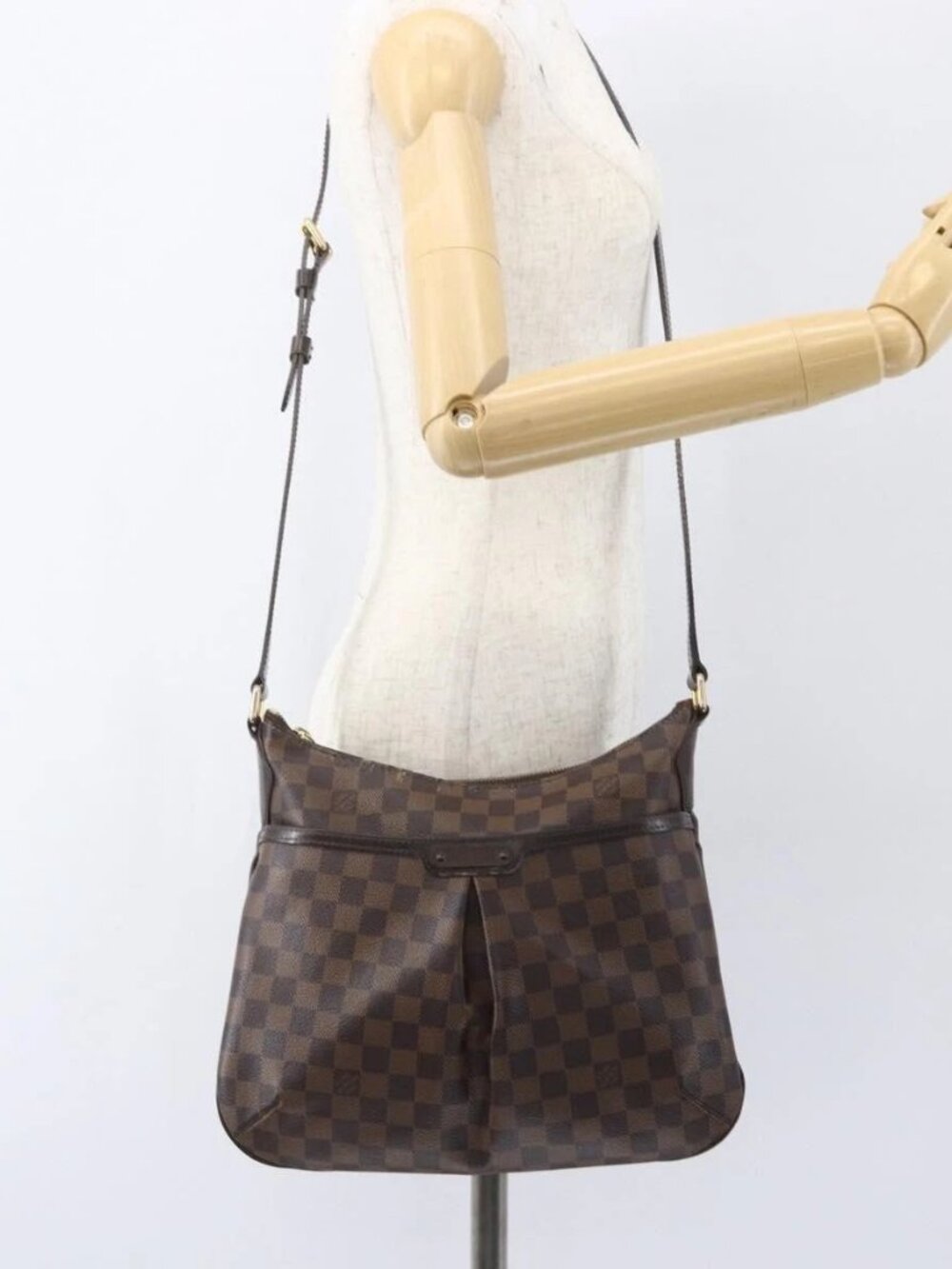 LOUIS VUITTON Damier Ebene Bloomsbury PM Shoulder Bag N42251 LV Auth ka1290